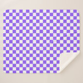 Classic visual purple checkerboard  シェルパブランケット (正面(横))