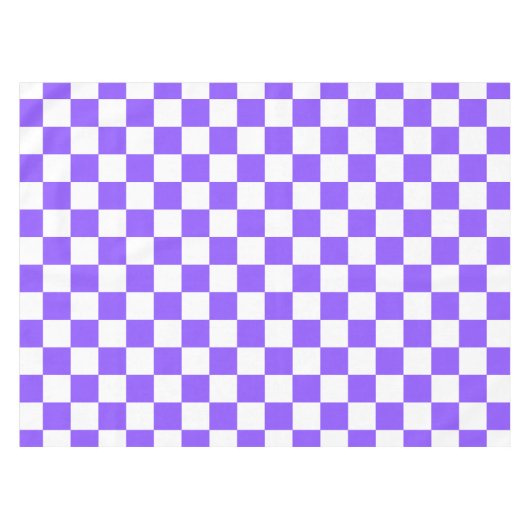 Classic visual purple checkerboard  テーブルクロス (正面(横))