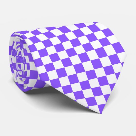Classic visual purple checkerboard  ネクタイ (ロール)