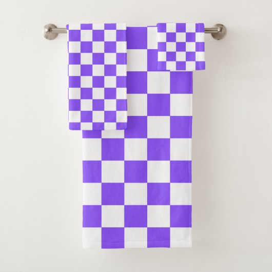 Classic visual purple checkerboard  バスタオルセット (インサイチュ)