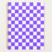 Classic visual purple checkerboard  プランナー手帳 (正面)