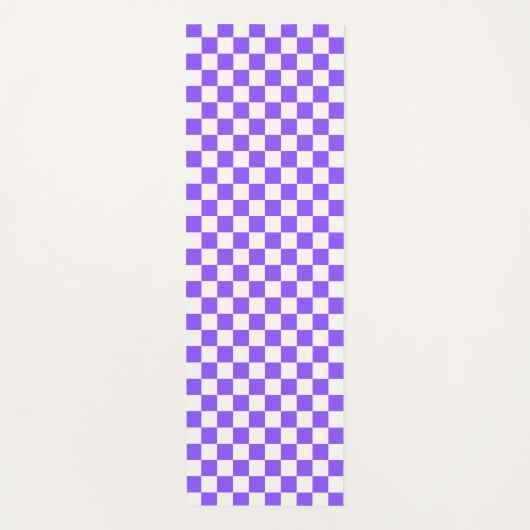 Classic visual purple checkerboard  ヨガマット (正面)
