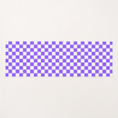 Classic visual purple checkerboard  ヨガマット (正面(横))