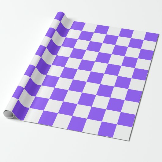 Classic visual purple checkerboard  ラッピングペーパー (アンロールド)