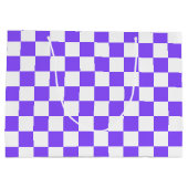Classic visual purple checkerboard  ラージペーパーバッグ (裏面)
