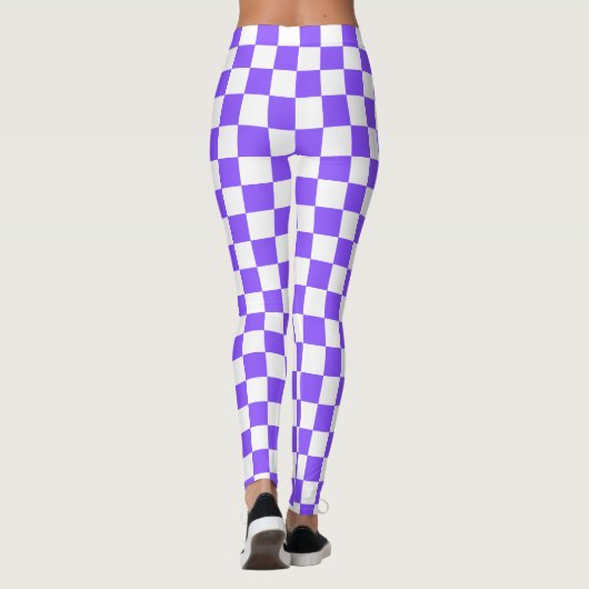 Classic visual purple checkerboard  レギンス (裏面)