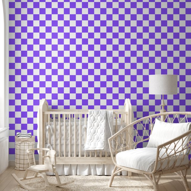 Classic visual purple checkerboard  壁紙 (キッズ)