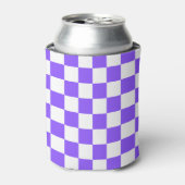 Classic visual purple checkerboard  缶クーラー (缶正面)