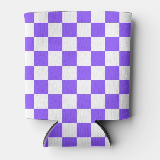 Classic visual purple checkerboard  缶クーラー (正面)