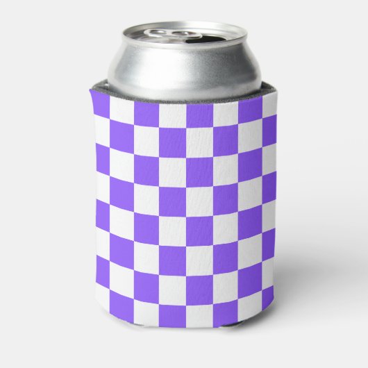 Classic visual purple checkerboard  缶クーラー (缶裏面)