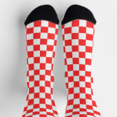 Classic visual red checkerboard  ソックス (上部)