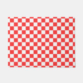 Classic visual red checkerboard  ドアマット (正面)