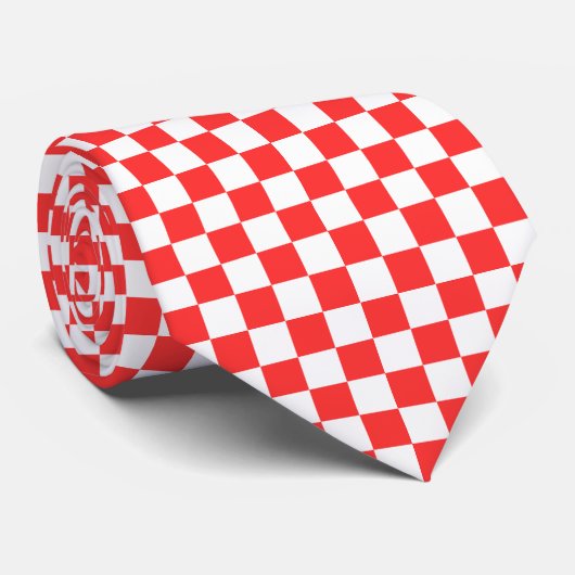 Classic visual red checkerboard  ネクタイ (ロール)