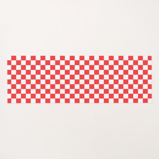 Classic visual red checkerboard  ヨガマット (裏面(横))