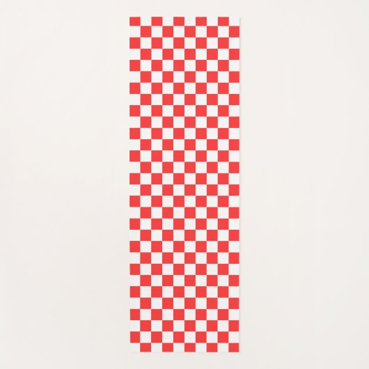 Classic visual red checkerboard  ヨガマット (正面)