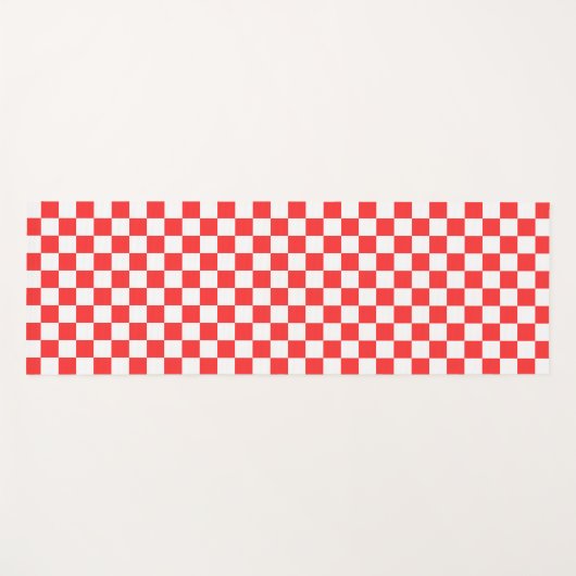 Classic visual red checkerboard  ヨガマット (正面(横))