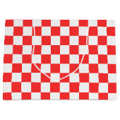 Classic visual red checkerboard  ラージペーパーバッグ (正面)