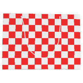 Classic visual red checkerboard  ラージペーパーバッグ (裏面)