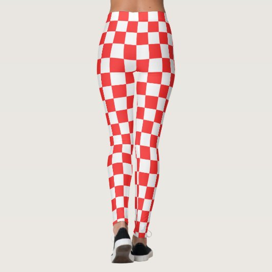 Classic visual red checkerboard  レギンス (裏面)
