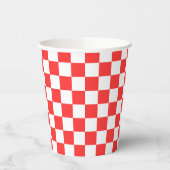 Classic visual red checkerboard  紙コップ (左)
