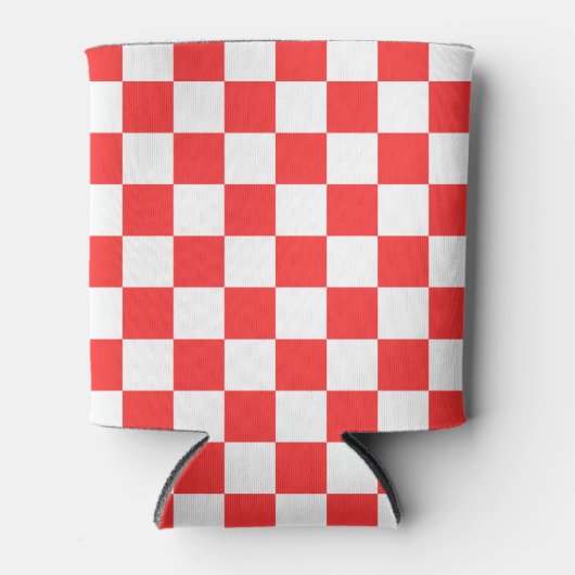 Classic visual red checkerboard  缶クーラー (正面)