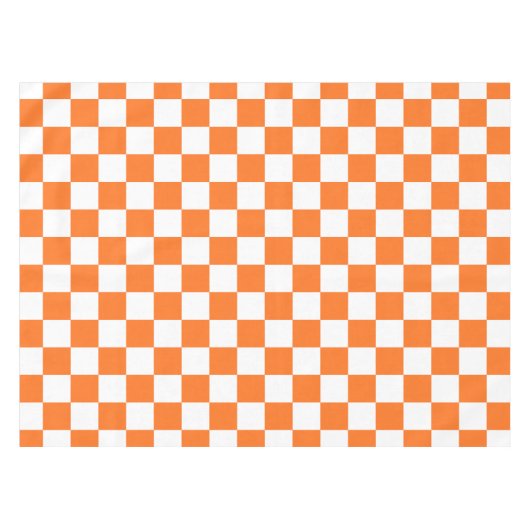 Classic visual salmon checkerboard  テーブルクロス (正面(横))