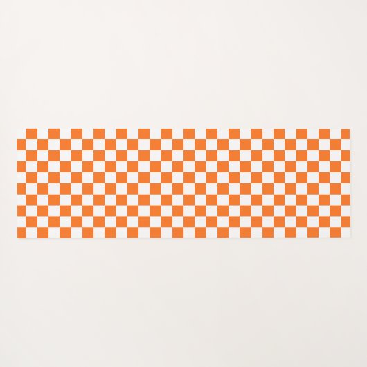 Classic visual salmon checkerboard  ヨガマット (裏面(横))