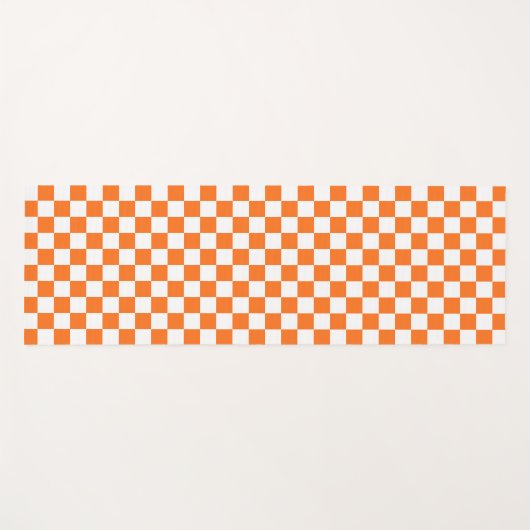 Classic visual salmon checkerboard  ヨガマット (正面(横))
