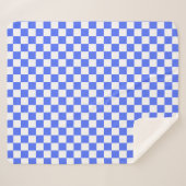 Classic visual sapphire checkerboard  シェルパブランケット (正面(横))
