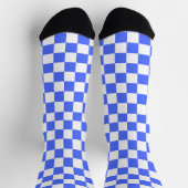 Classic visual sapphire checkerboard  ソックス (上部)
