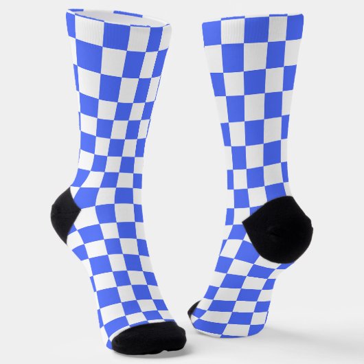 Classic visual sapphire checkerboard  ソックス (傾斜あり)