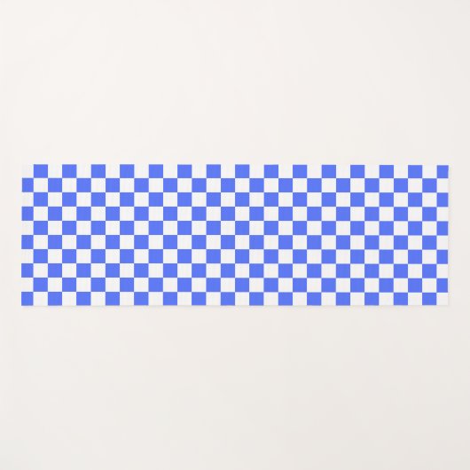 Classic visual sapphire checkerboard  ヨガマット (正面(横))