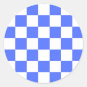 Classic visual sapphire checkerboard  ラウンドシール (正面)