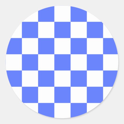 Classic visual sapphire checkerboard  ラウンドシール (正面)