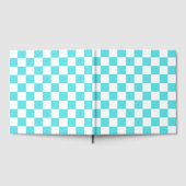Classic visual turquoise blue checkerboard  ゲストブック (全面)
