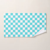 Classic visual turquoise blue checkerboard  バスタオルセット (ハンドタオル)
