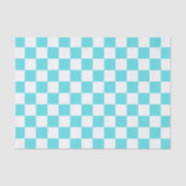 Classic visual turquoise blue checkerboard  薄葉紙 (正面)