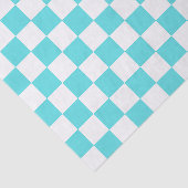 Classic visual turquoise blue checkerboard  薄葉紙 (詳細)
