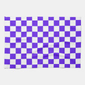 Classic visual violet checkerboard  キッチンタオル (横)
