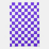 Classic visual violet checkerboard  キッチンタオル (縦)