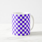 Classic visual violet checkerboard  コーヒーマグカップ (正面右)