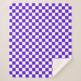 Classic visual violet checkerboard  シェルパブランケット