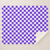 Classic visual violet checkerboard  シェルパブランケット (正面(横))