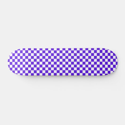 Classic visual violet checkerboard  スケートボード (横)