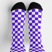 Classic visual violet checkerboard  ソックス (上部)