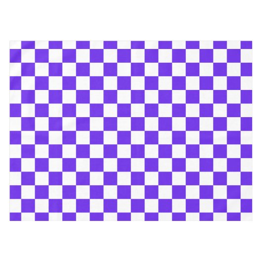 Classic visual violet checkerboard  テーブルクロス (正面(横))