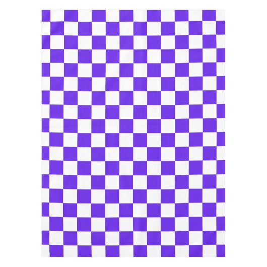Classic visual violet checkerboard  テーブルクロス (正面)