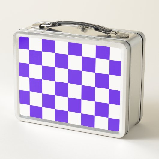Classic visual violet checkerboard  メタルランチボックス (裏面)