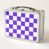 Classic visual violet checkerboard  メタルランチボックス (正面)