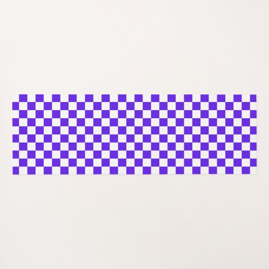 Classic visual violet checkerboard  ヨガマット (裏面(横))